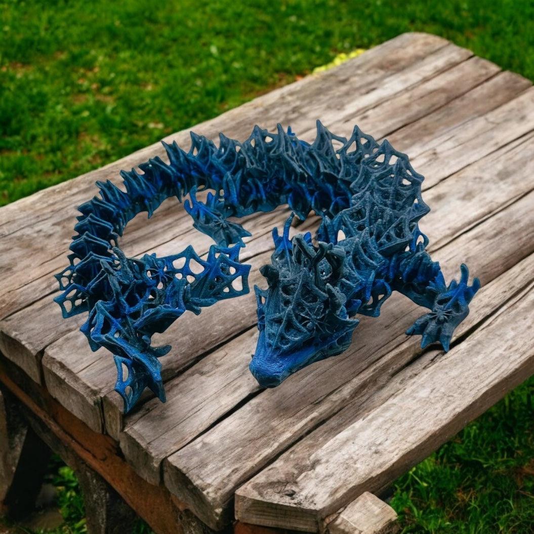 Wicked Dragon Adult 3D Printed Decor Black and Blue