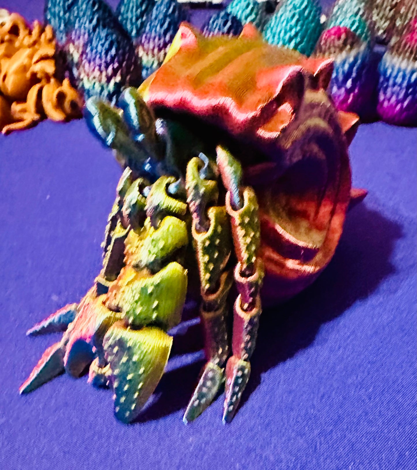 Hermit Crab w/Removable Shell 3D Printed Figurine