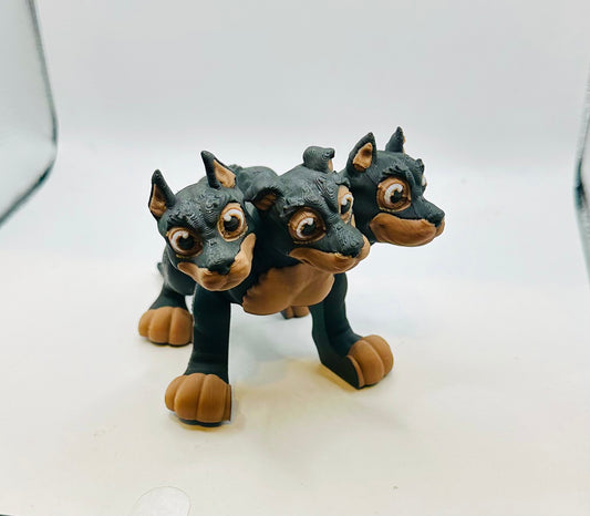 Cerberus 3 Headed Dog 3D Printed Figurine