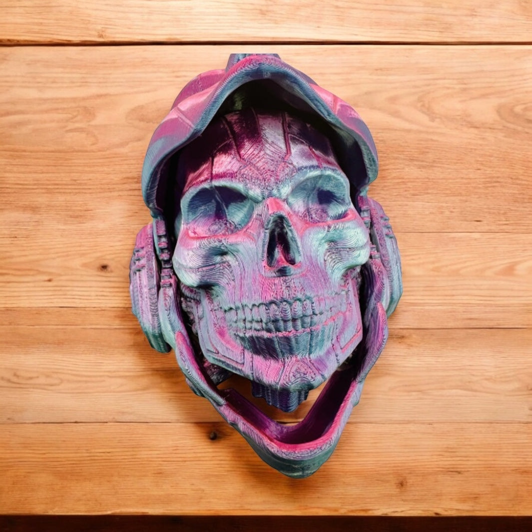 Android skull 3D Printed Wall Decor Rose & Blue