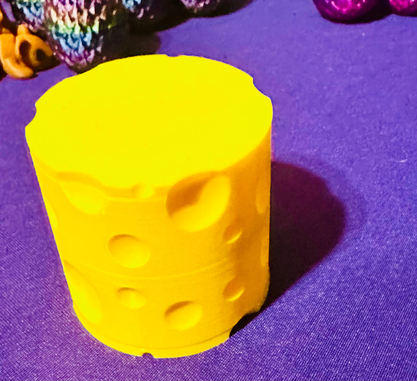 Mini Cheese Container with 2 Mice 3D Printed Figurine