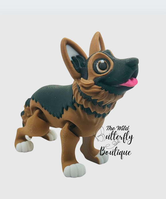 German Sheppard 3D Printed Figurine