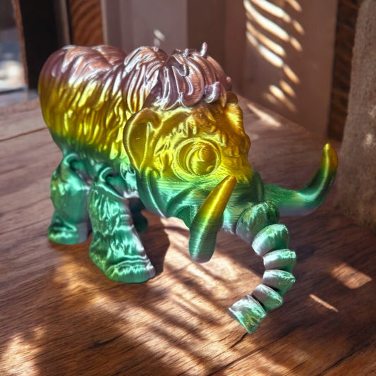 Mammoth 3D Printed Decor Silk Rainbow