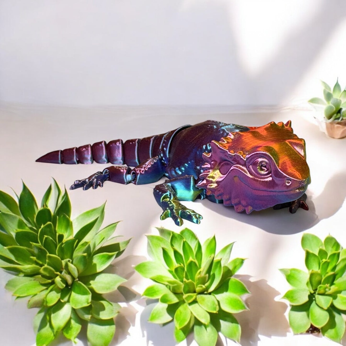 Bearded Dragon Silk Rainbow 3D Printed Decor