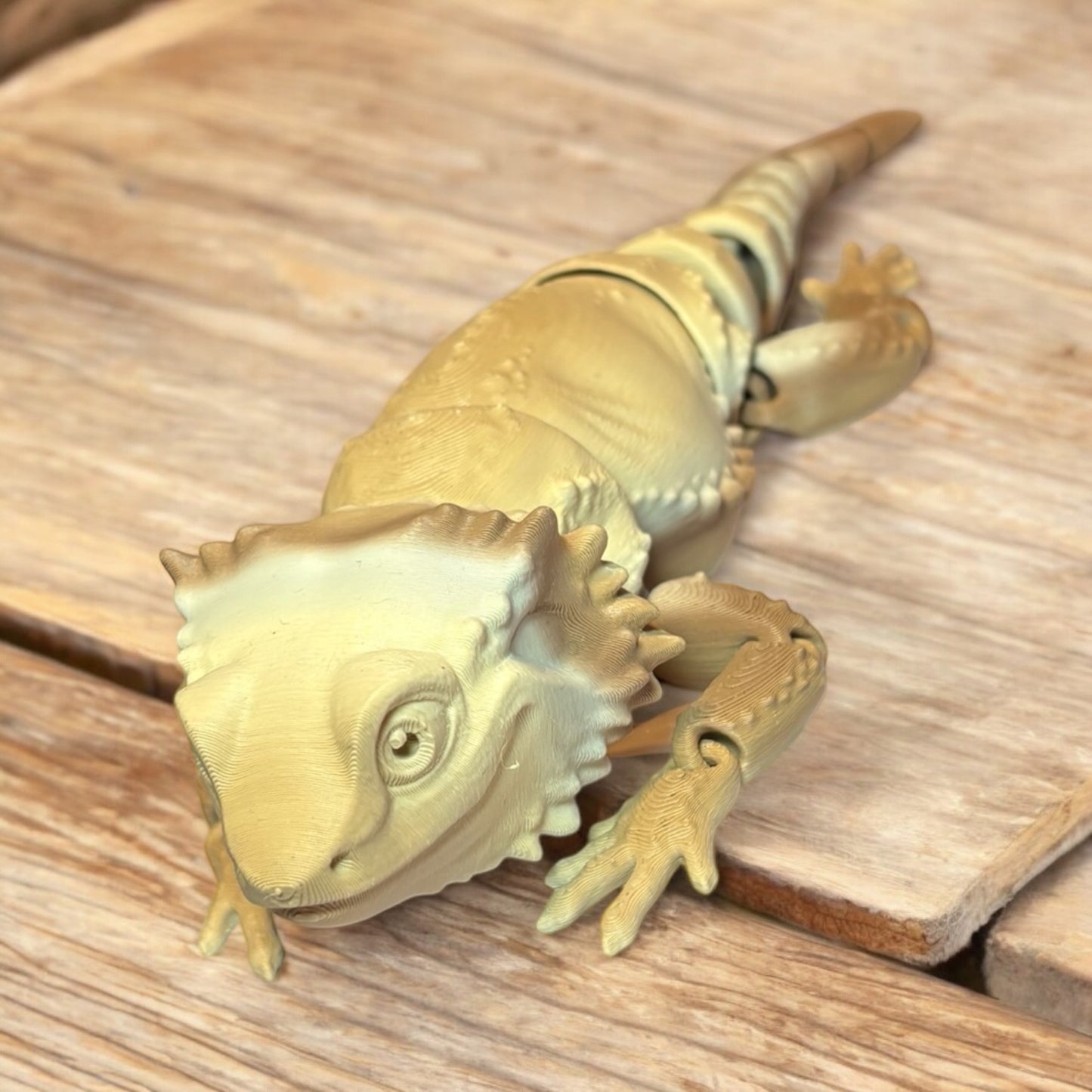 Matte Tan Bearded Dragon 3D Printed Decor