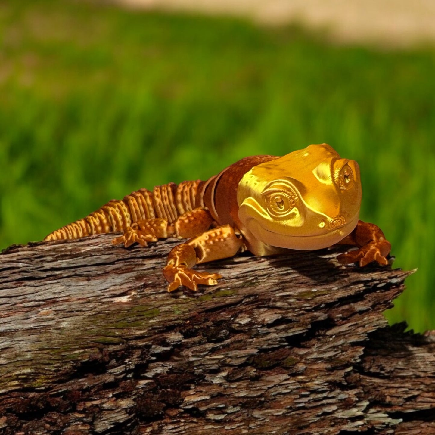 Golden Leopard Gecko 3D Printed Decor