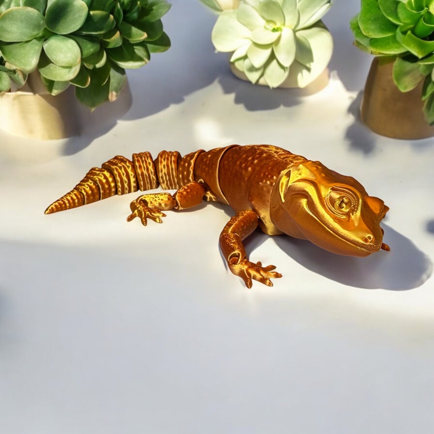 Golden Leopard Gecko 3D Printed Decor