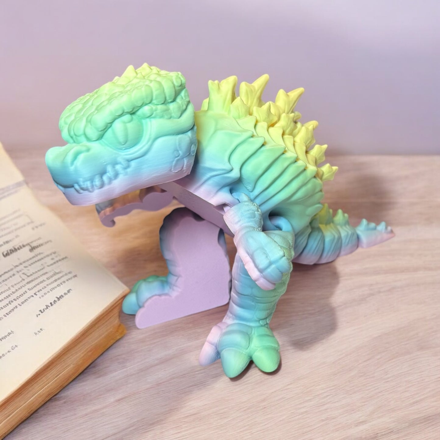 Baby Godzilla Matte Rainbow 3D Printed Decor